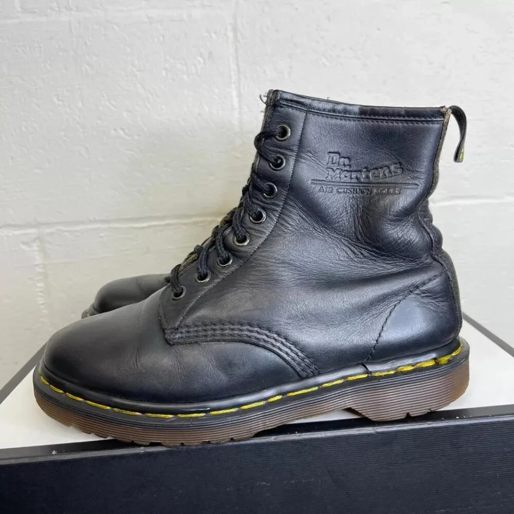 Dr. Martens 1460 Black Air Cushioned LeatherMade In England UK 5/MEN 6/WOMEN‎ 7